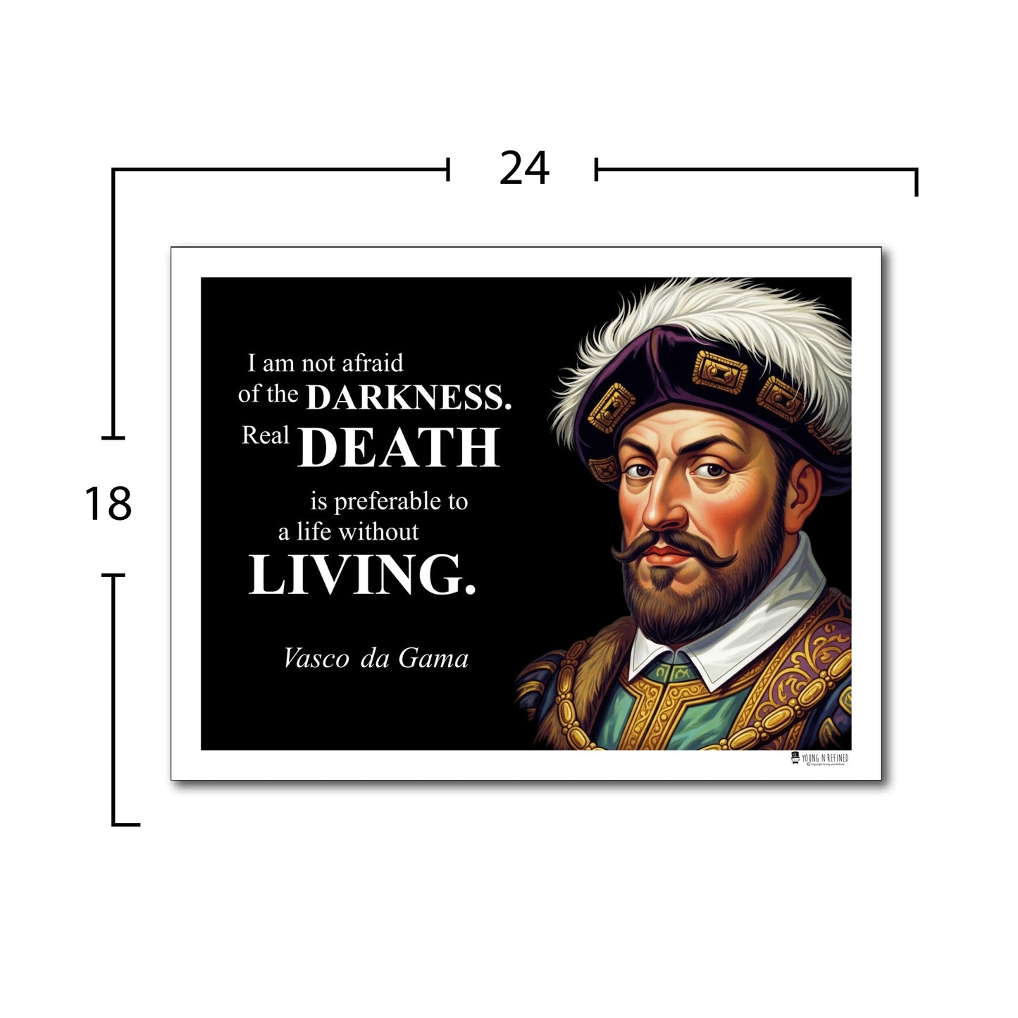 Vasco da Gama Inspirational Quote Wall Art