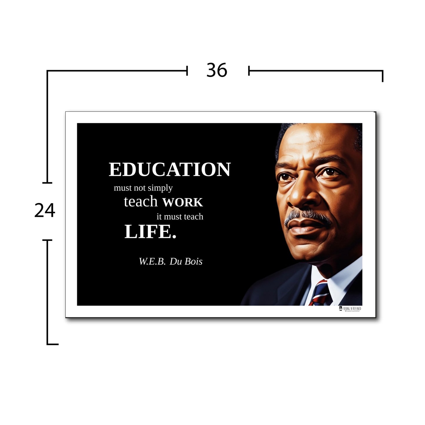 W.E.B. Du Bois Inspirational Quote Poster - Young N Refined