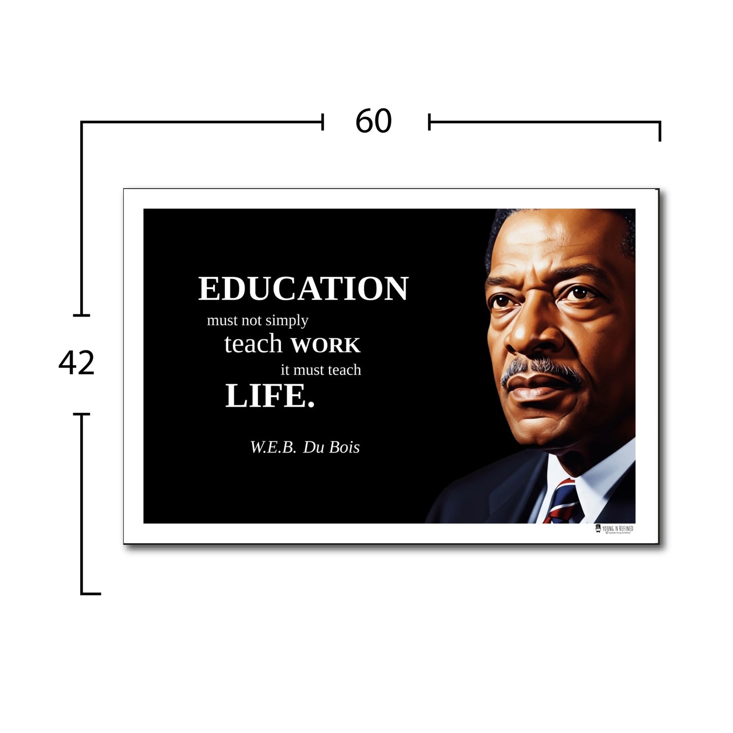 W.E.B. Du Bois Inspirational Quote Poster - Young N Refined
