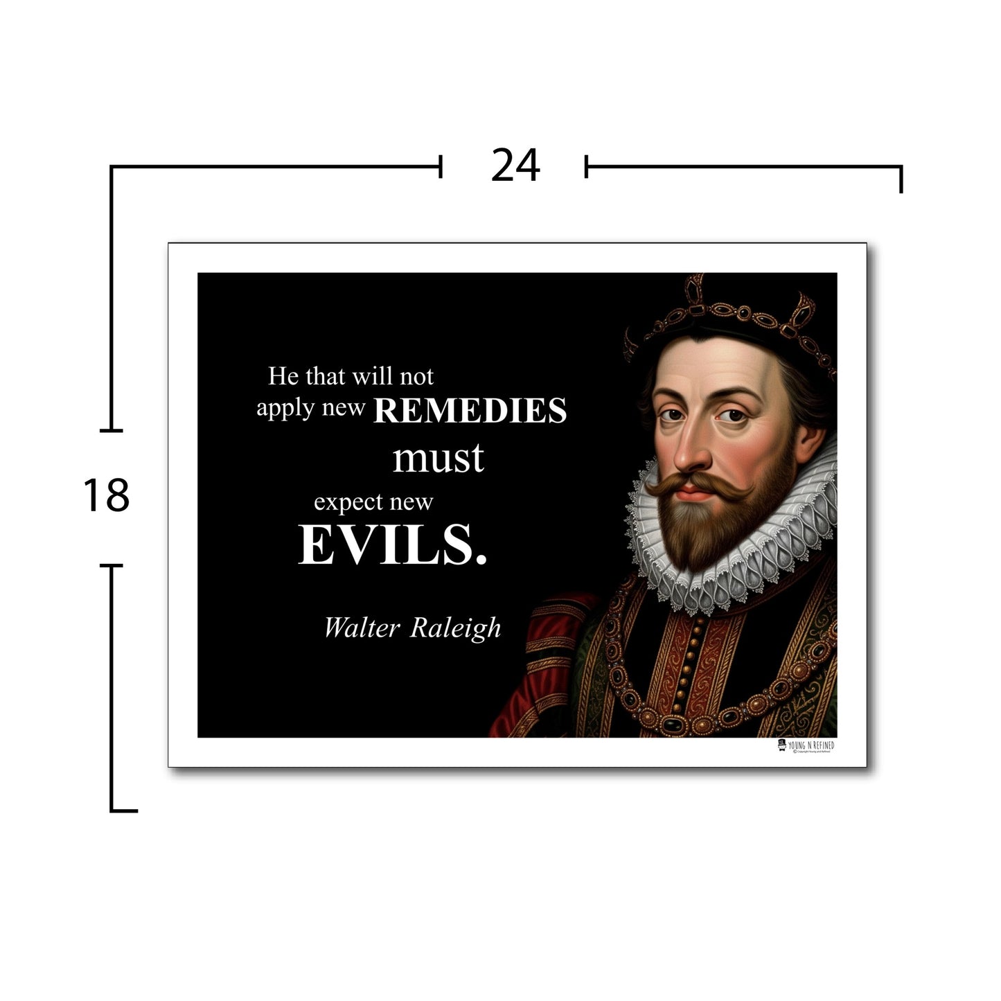 Walter Raleigh Inspirational Quote Wall Art