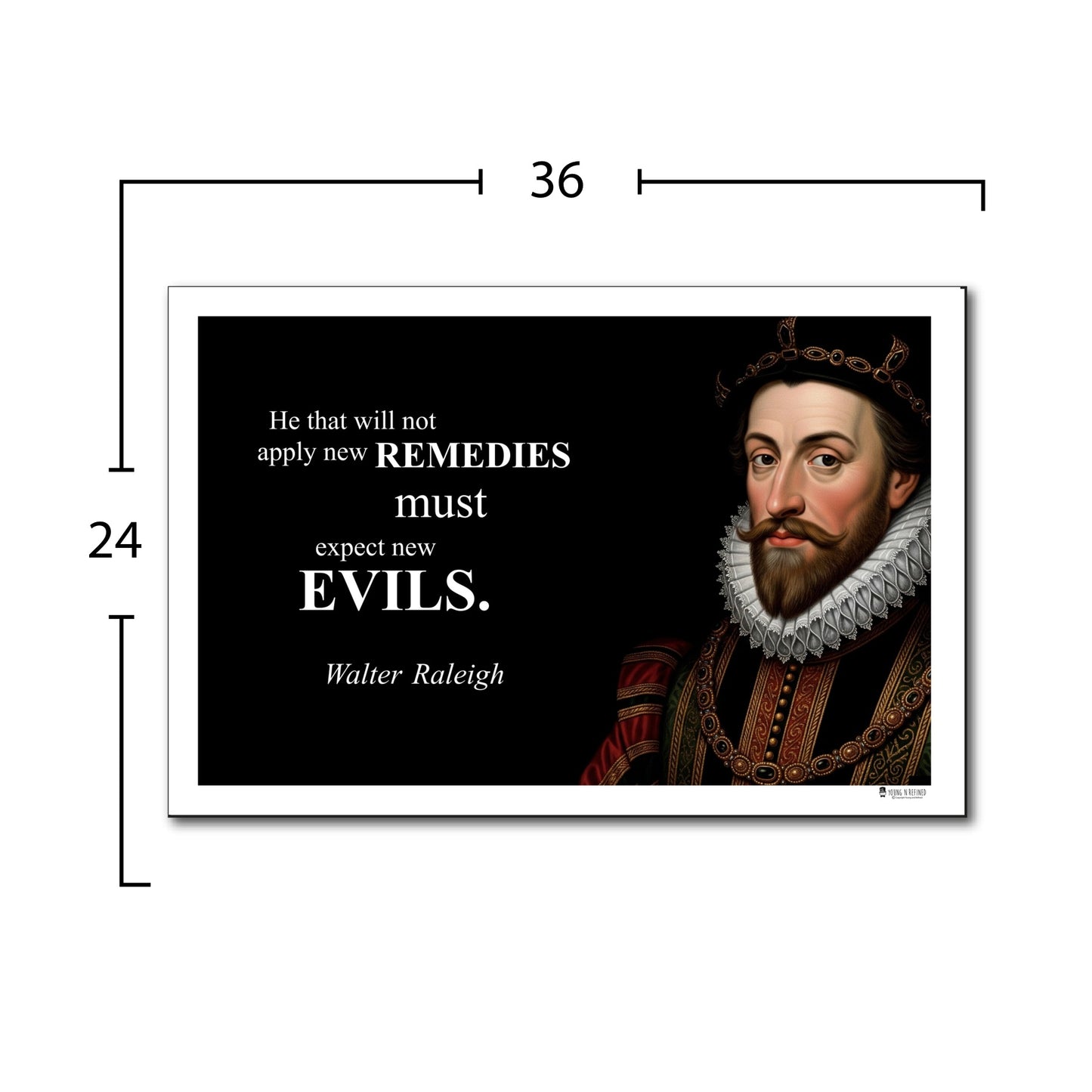 Walter Raleigh Inspirational Quote Wall Art