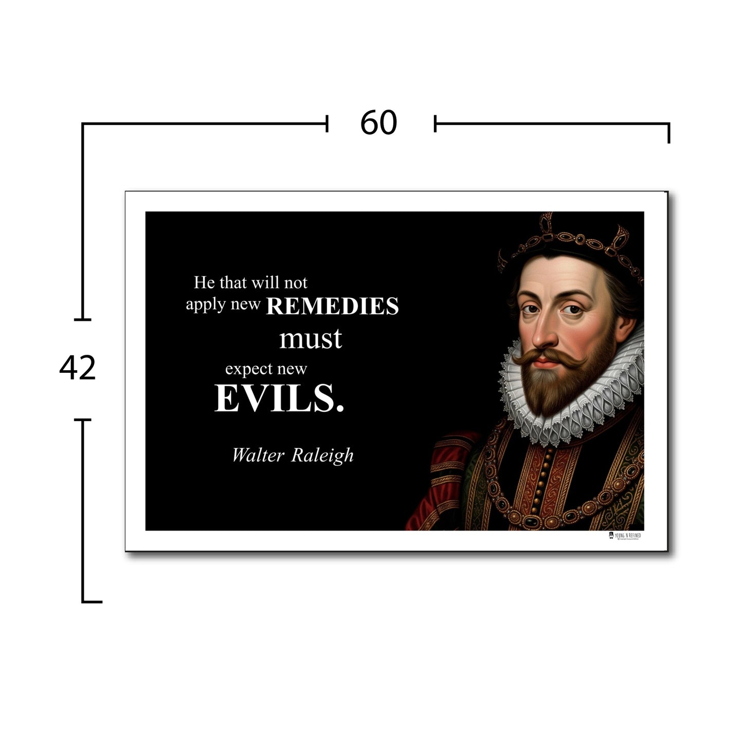 Walter Raleigh Inspirational Quote Wall Art