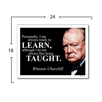Winston Churchill Inspirational Quote Wall Art