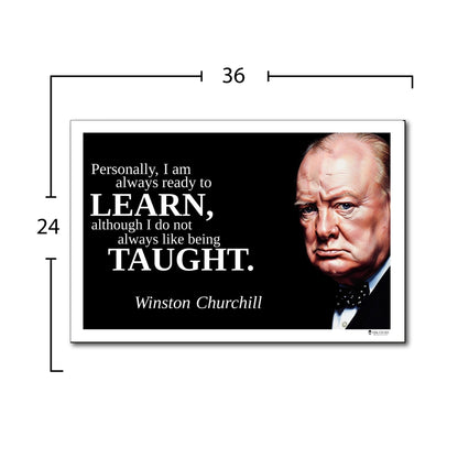 Winston Churchill Inspirational Quote Wall Art