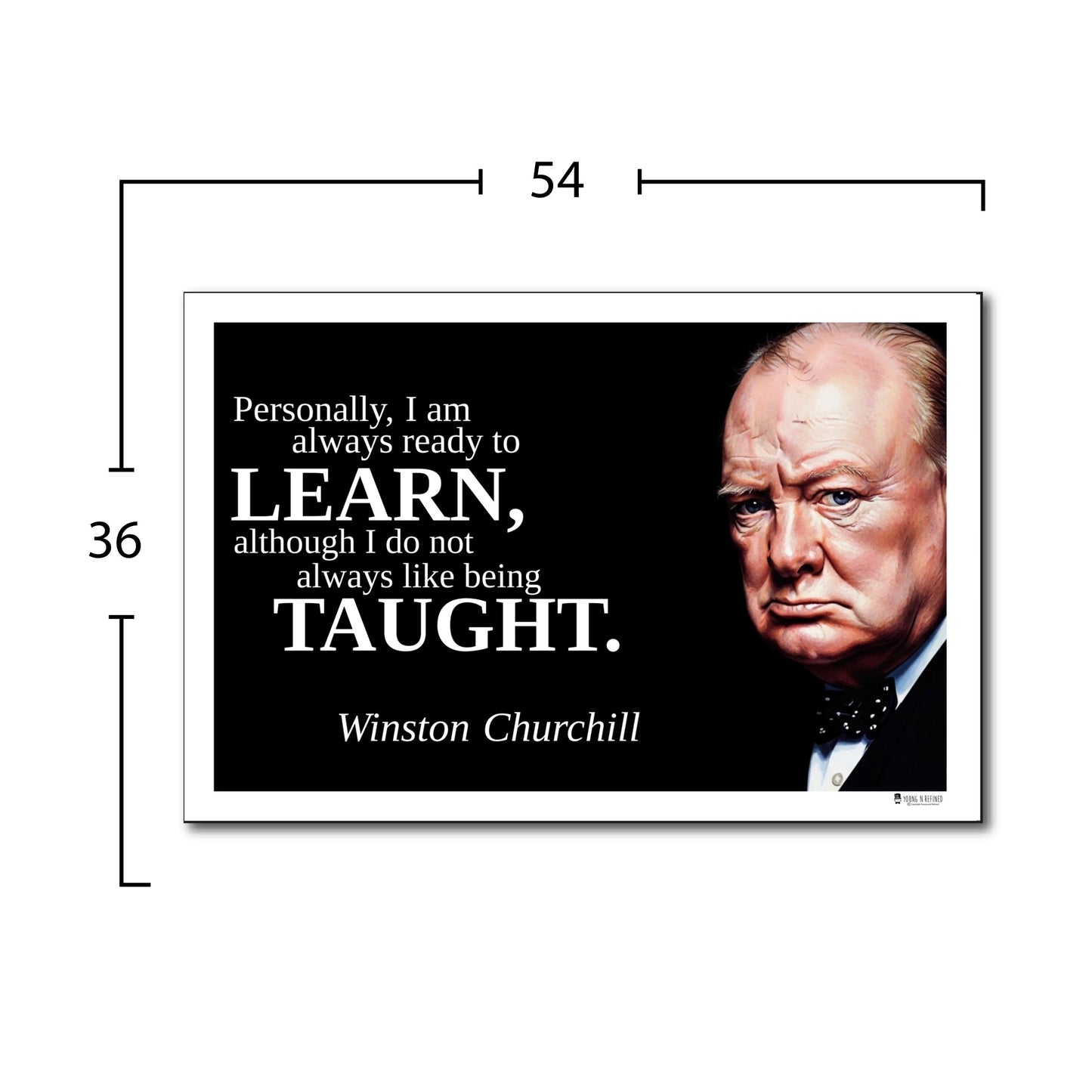 Winston Churchill Inspirational Quote Wall Art