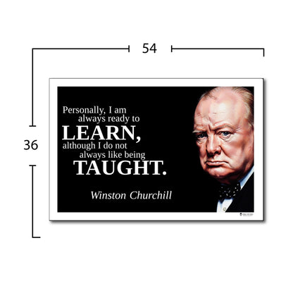 Winston Churchill Inspirational Quote Wall Art