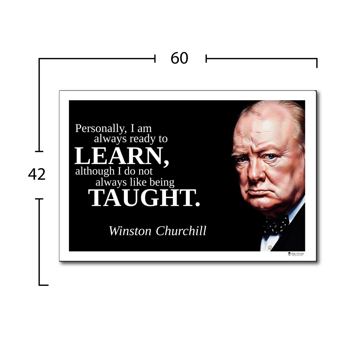Winston Churchill Inspirational Quote Wall Art