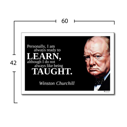 Winston Churchill Inspirational Quote Wall Art