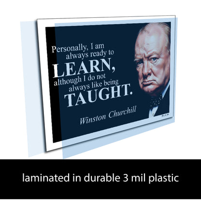 Winston Churchill Inspirational Quote Wall Art