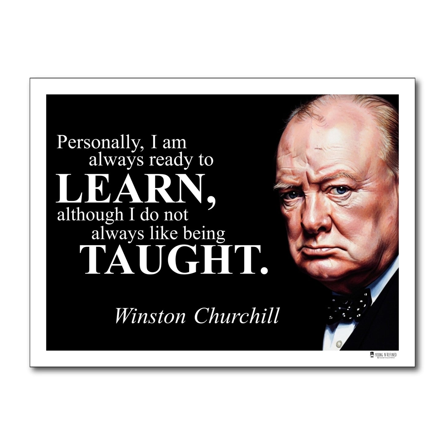 Winston Churchill Inspirational Quote Wall Art