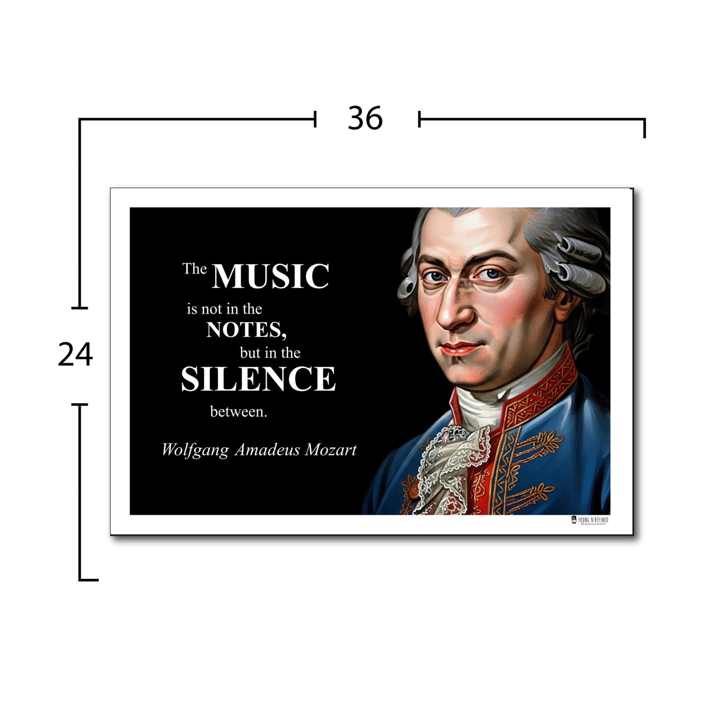 Wolfgang Amadeus Mozart Inspirational Quote Wall Art