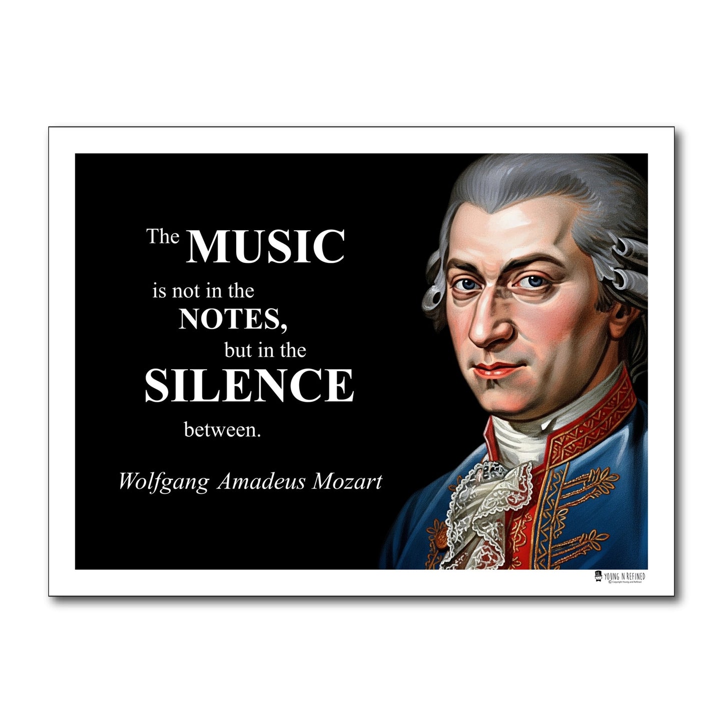 Wolfgang Amadeus Mozart Inspirational Quote Wall Art