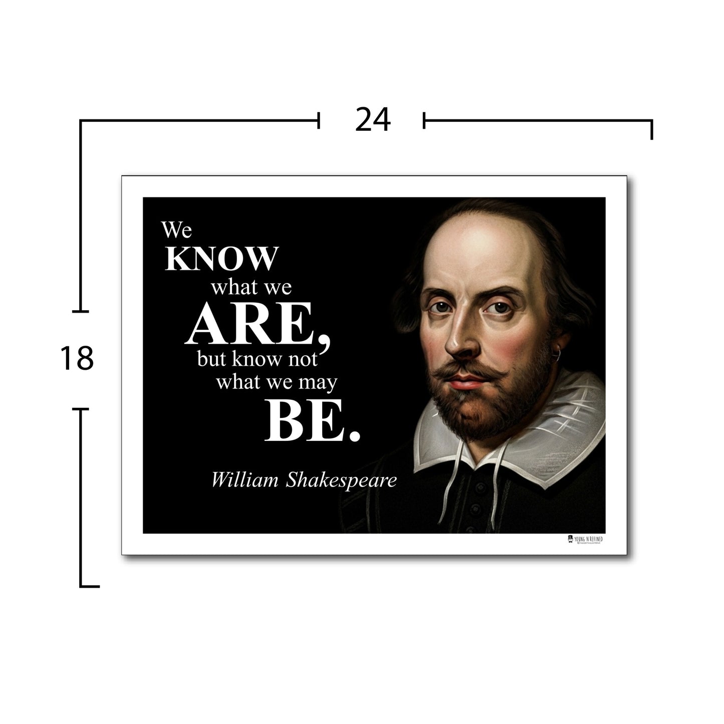William Shakespeare Inspirational Quote Wall Art