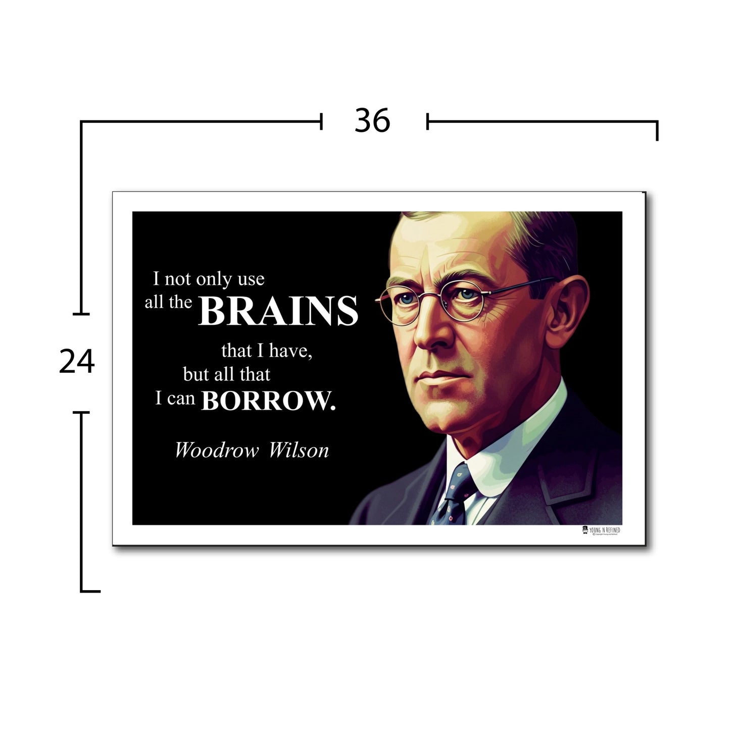 Woodrow Wilson Inspirational Quote Wall Art