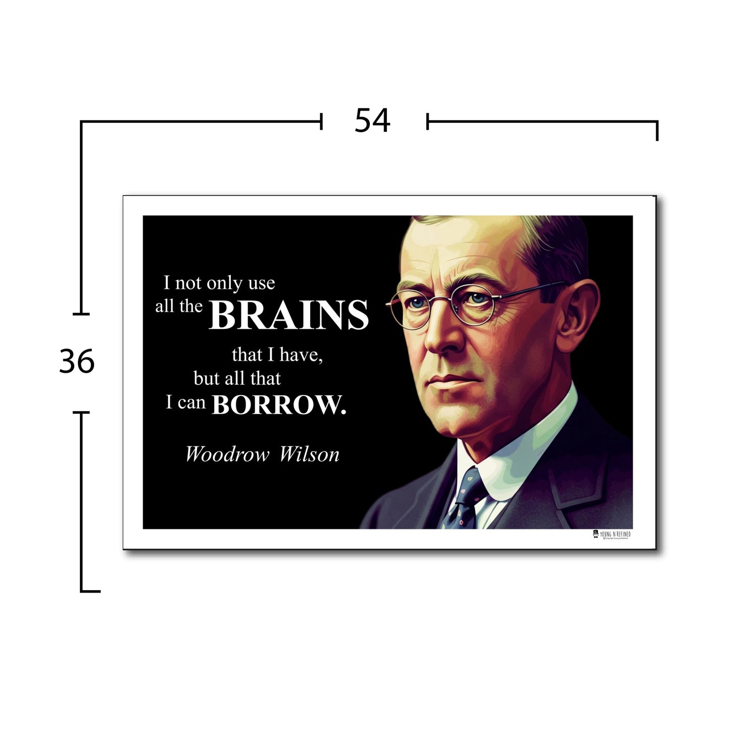 Woodrow Wilson Inspirational Quote Wall Art