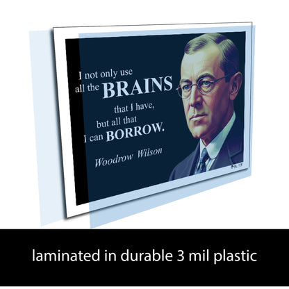 Woodrow Wilson Inspirational Quote Wall Art