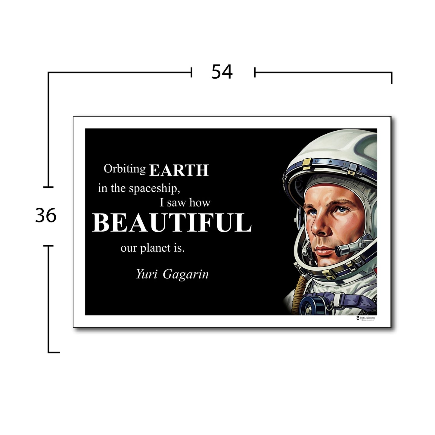 Yuri Gagarin Inspirational Quote Wall Art