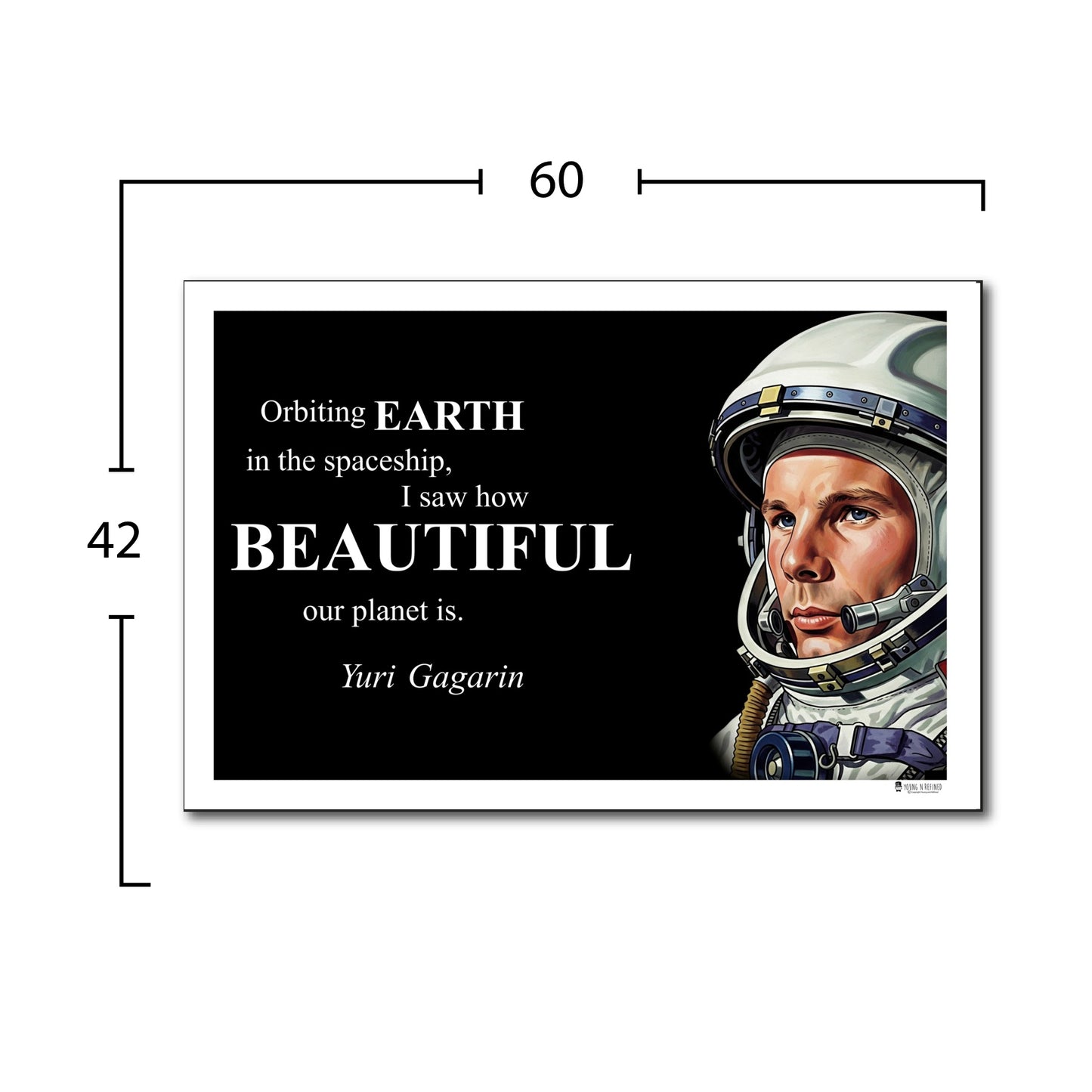 Yuri Gagarin Inspirational Quote Wall Art