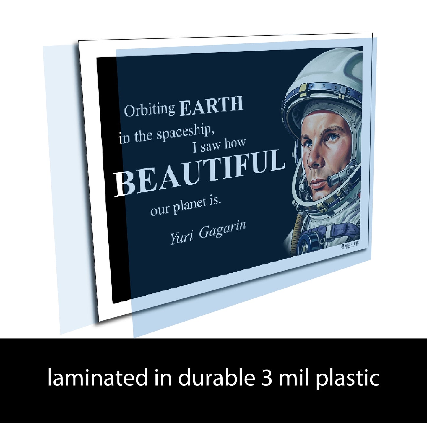 Yuri Gagarin Inspirational Quote Wall Art