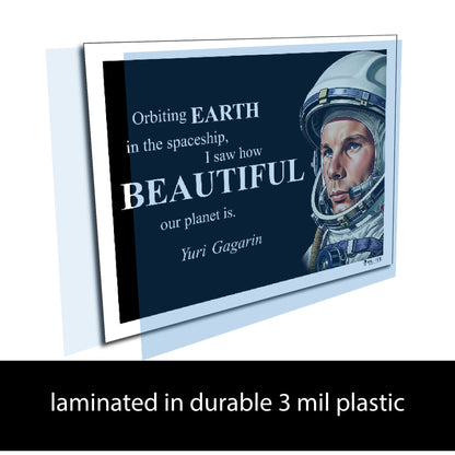 Yuri Gagarin Inspirational Quote Wall Art