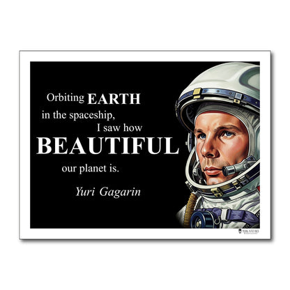 Yuri Gagarin Inspirational Quote Wall Art