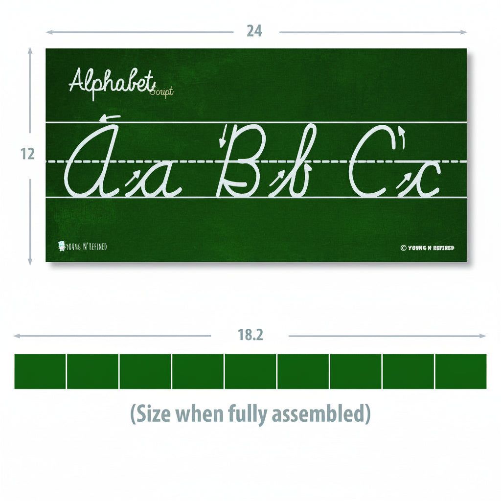 Cursive Alphabet Classroom Wall Strip