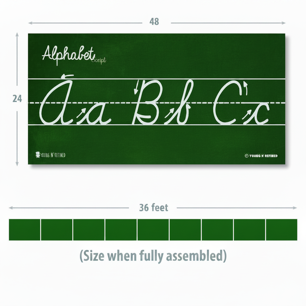 Cursive Alphabet Classroom Wall Strip