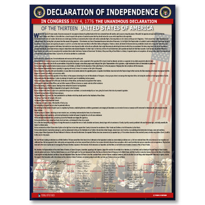Declaration of Independence Poster Laminated Classroom Chart Decor Kids Young N Refined