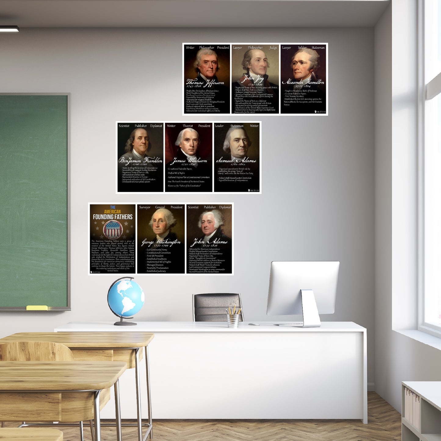 Founding Fathers US History 9 Posters Pack Young N Refined