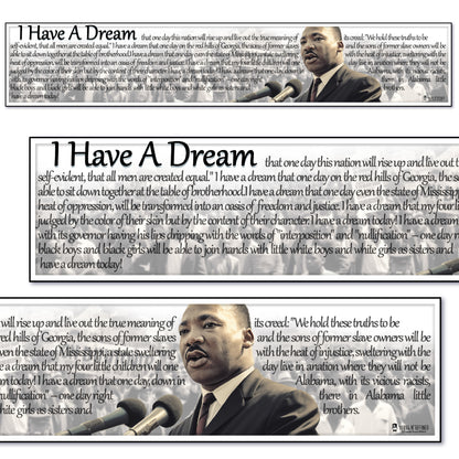 Martin Luther King Jr. Banner for Classroom Plastic Bulletin Board Sign Young N Refined