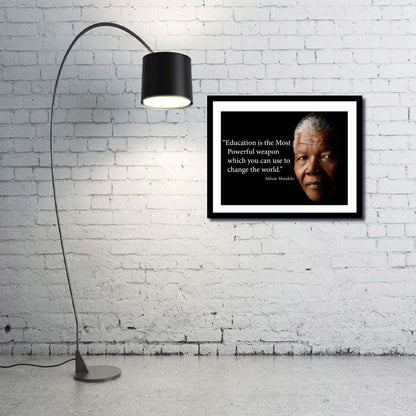 Education is the Most Powerful Nelson Mandela Poster Print