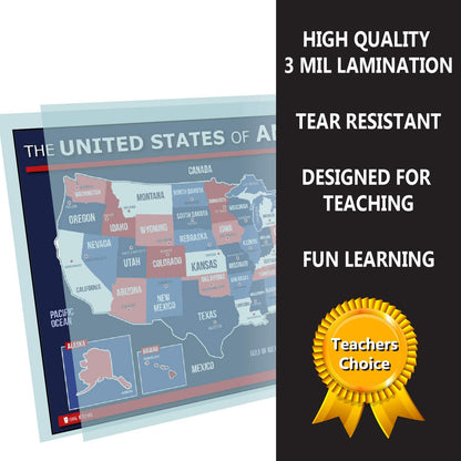 USA Charts 4 Pack LAMINATED Posters