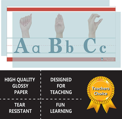 American Sign Language  Bulletin board set ABC and counting to 10 - Young N' Refined