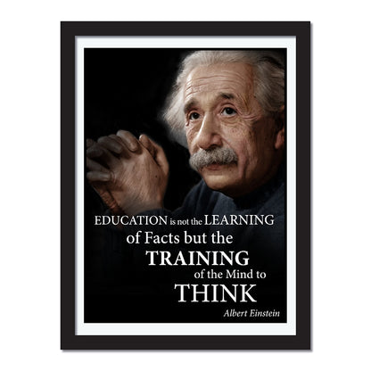 Albert Einstein education portrait poster quote print wall art - Young N' Refined