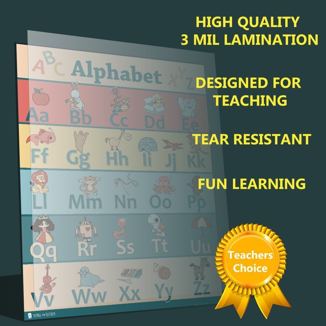 Colorful ABC Chart Poster Preschool Classroom