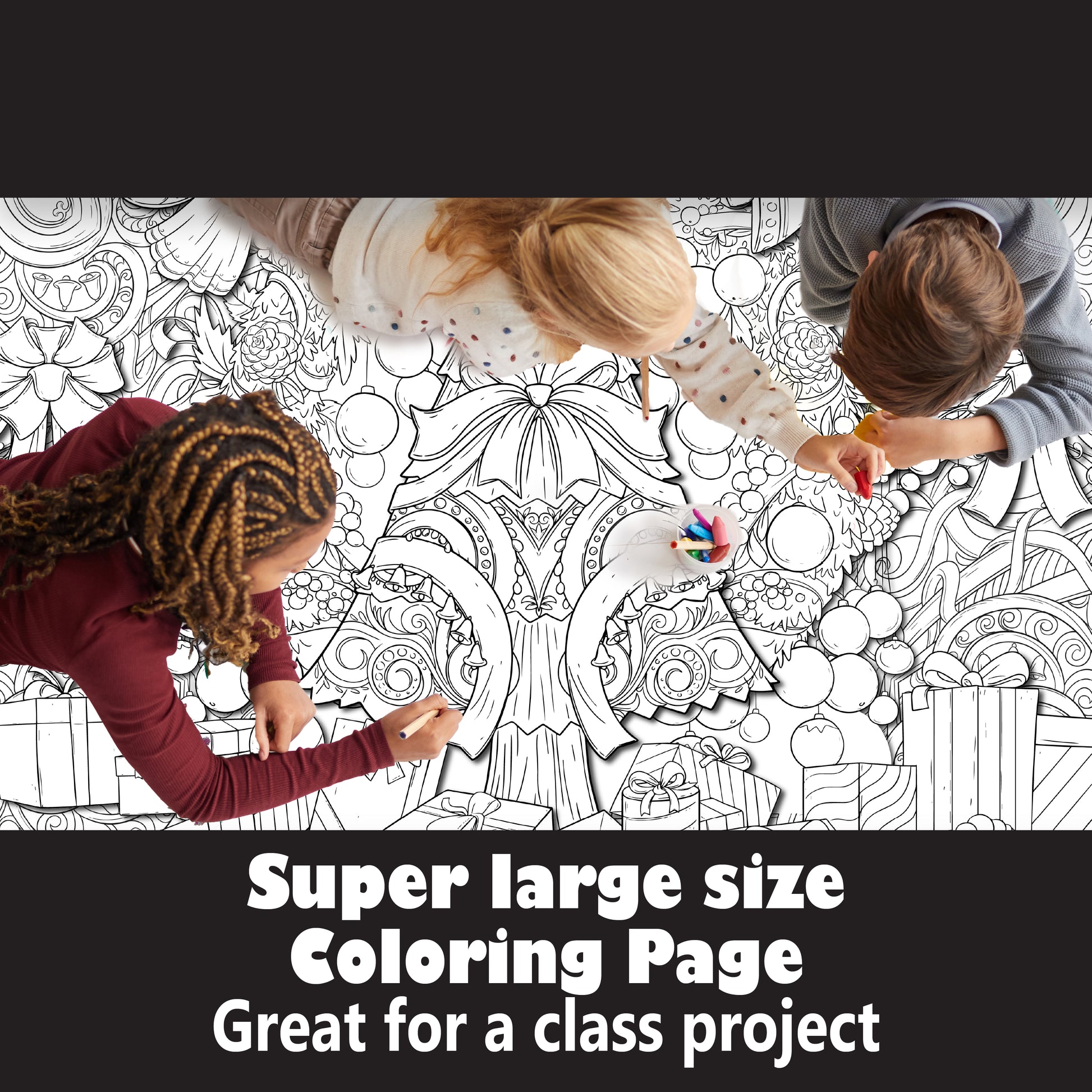 Jumbo Coloring Poster, Giant Coloring Pages For Kids, Wall