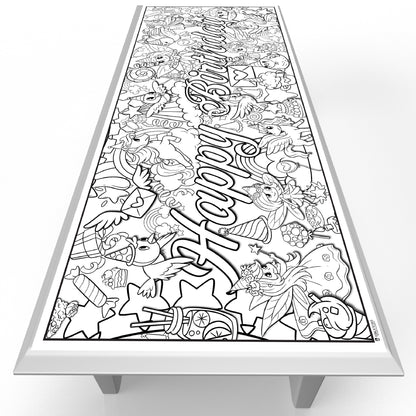 Coloring Table Cloth Birthday Party Activity Page Paper Liner Fairy Princess Unicorns Young N Refined