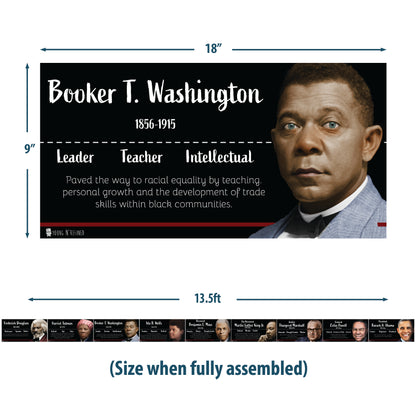 Black Heroes Poster bulletin board Set 9 Pack Glossy Paper (9"x19") Young N Refined