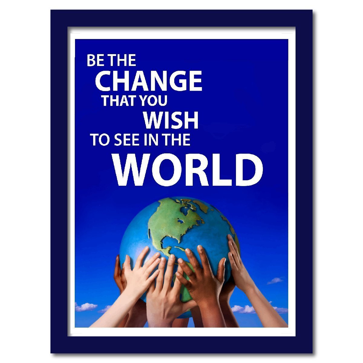Gandhi Be the Change You Wish to See in the World Inspirational Poster - Young N' Refined