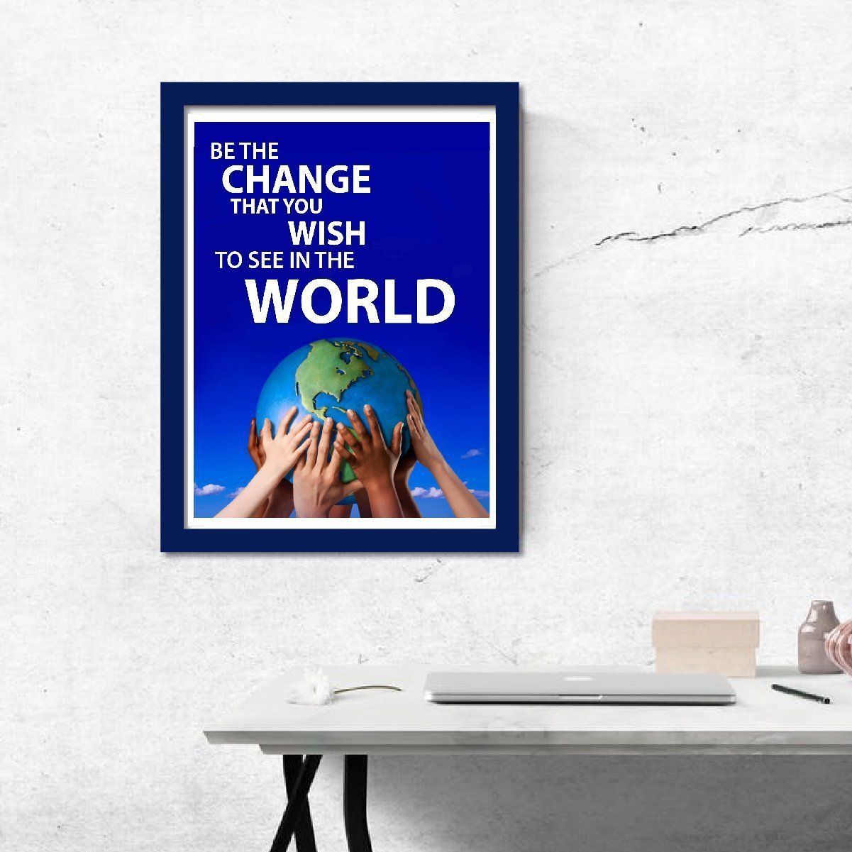 Gandhi Be the Change You Wish to See in the World Inspirational Poster - Young N' Refined