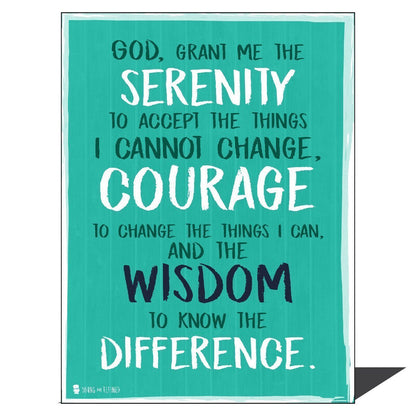 Serenity prayer wall art perfect for decorating kitchens homes bathrooms bedrooms hallways Aqua - Young N' Refined