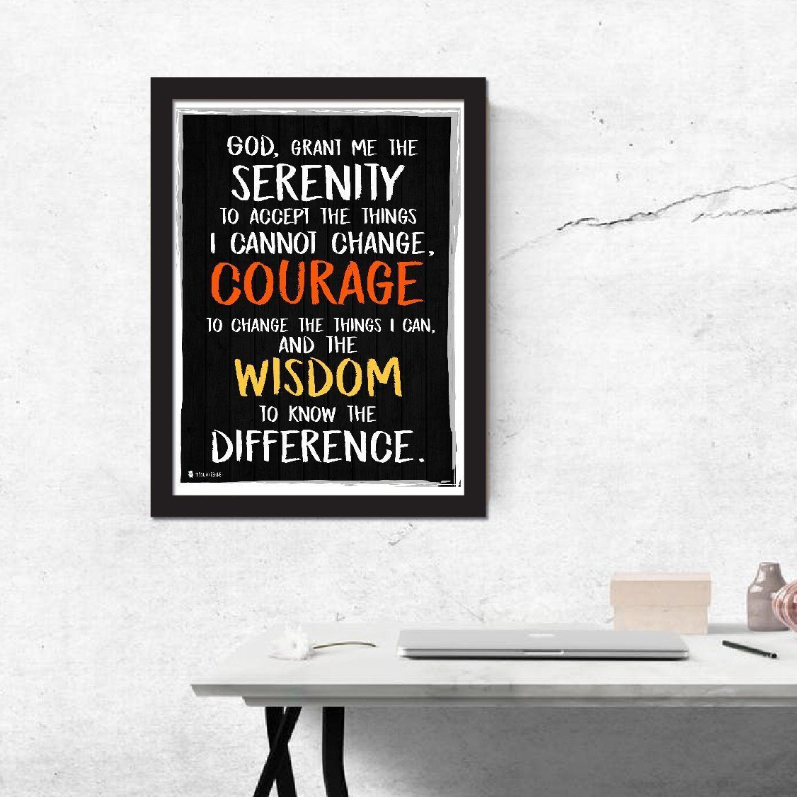 Serenity prayer wall art perfect for decorating kitchens homes bathrooms bedrooms hallways - Young N' Refined