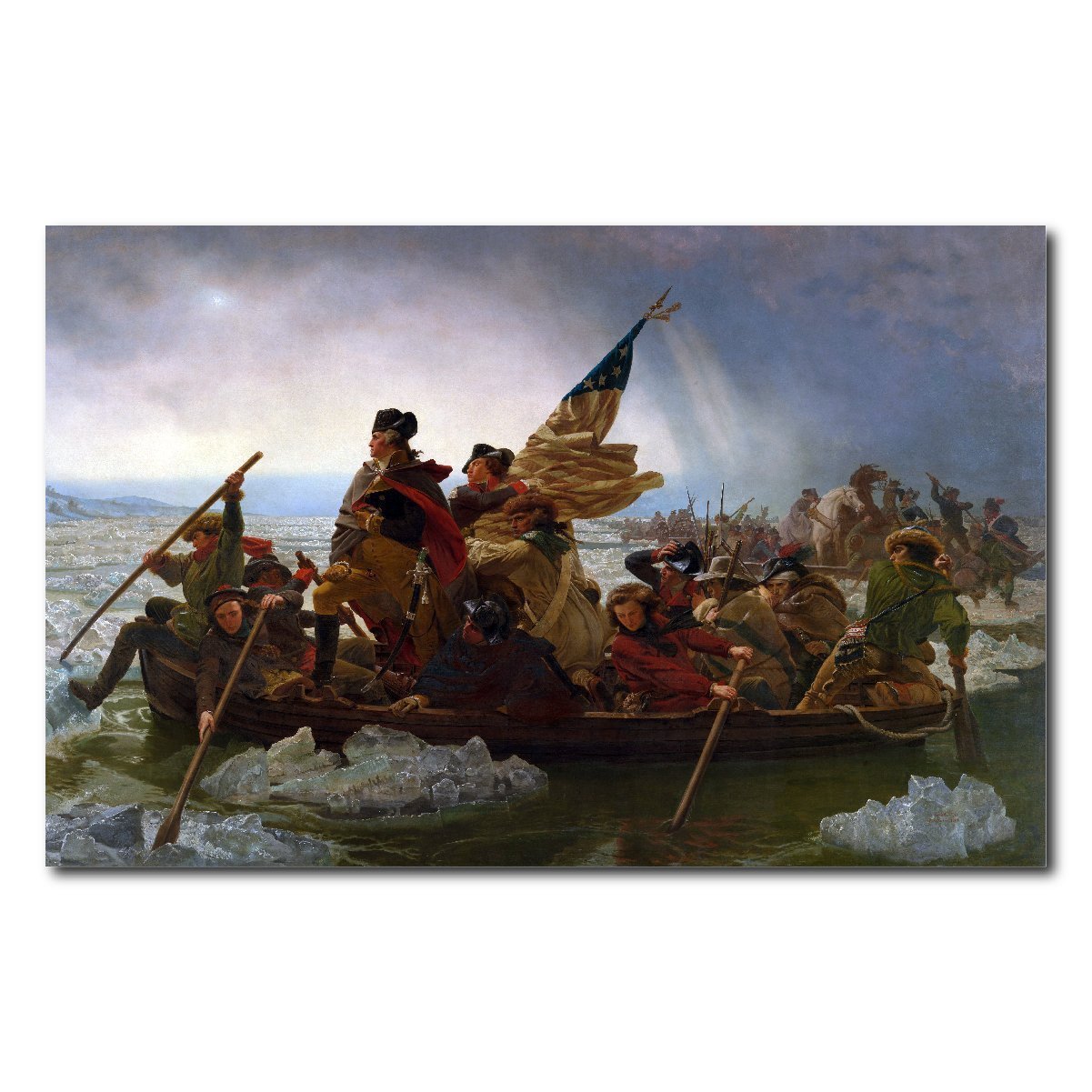 George Washington's crossing of the Delaware River oil painting reproduction print of national american patriotism - Young N' Refined