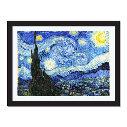 Starry Night by Van Gogh Wall Art Decoration-Oil Paint Reproduction - Young N' Refined