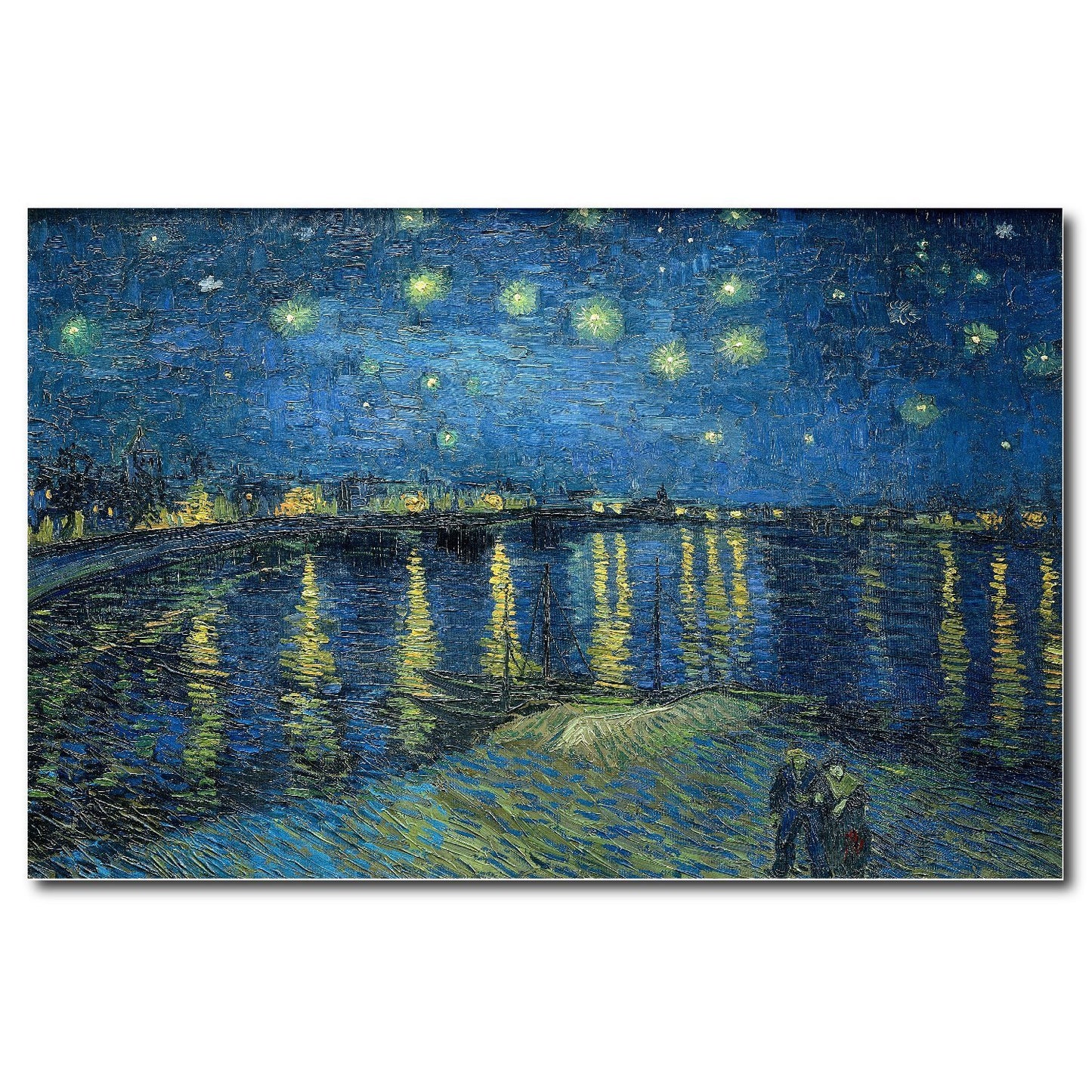 Starry Night Over the Rhone by Van Gogh Oil Paint Reproduction Print - Young N' Refined