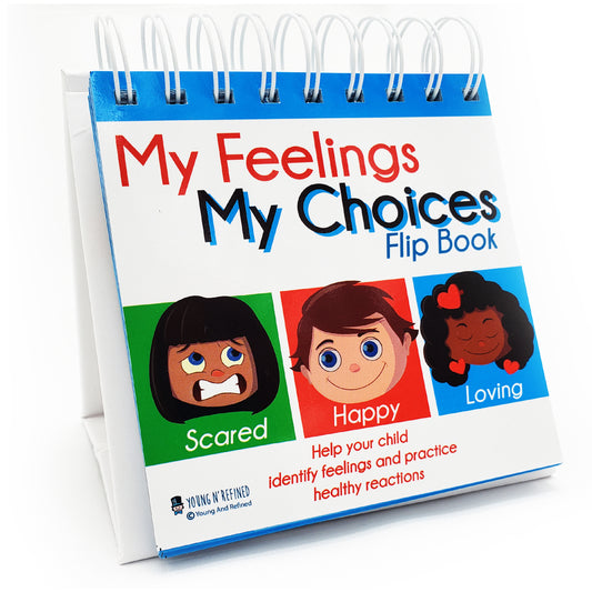 My Feelings My Choices Flip Book Tool for teaching processing 22 different emotions for children (5x6.5) Young N Refined