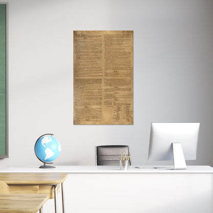 US Constitution American Founding Bill of Rights LAMINATED LARGE reproduction