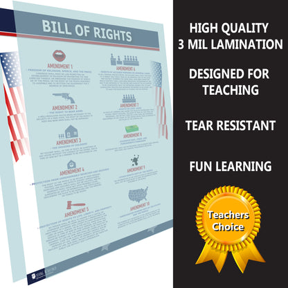 American Founding documents LARGE Laminated 4 Pack