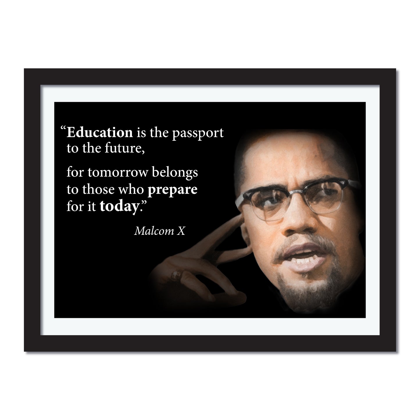 Motivational Malcolm X Quote Poster - Young N Refined