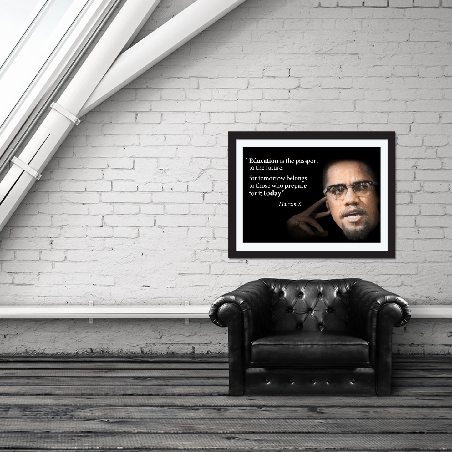 Motivational Malcolm X Quote Poster - Young N Refined